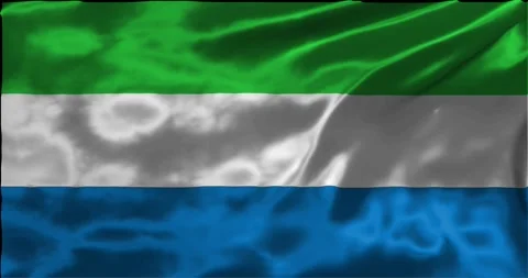 Loop Animation the flag of Sierra Leone, waving flag 4k animation footage Stock Footage 275297421