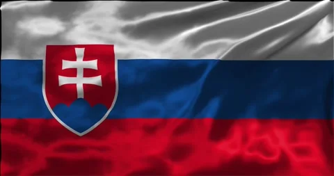 Loop Animation the flag of Slovakia, waving flag 4k animation footage Stock Footage 275297534