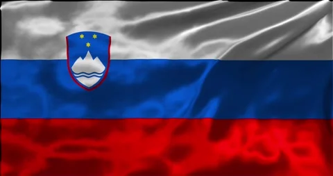 Loop Animation the flag of Slovenia, waving flag 4k animation footage Stock Footage 275297537
