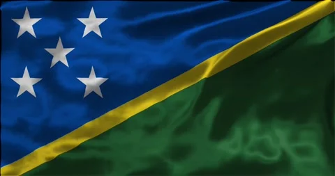 Loop Animation the flag of Solomon Islands, waving flag 4k animation footage Stock Footage 275297745