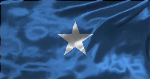 Loop Animation the flag of Somalia, waving flag 4k animation footage Stock Footage 275297744