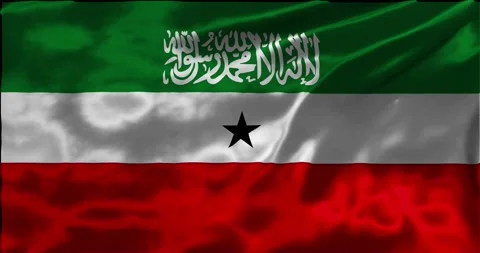 Loop Animation the flag of Somaliland, waving flag 4k animation footage Stock Footage 275297765