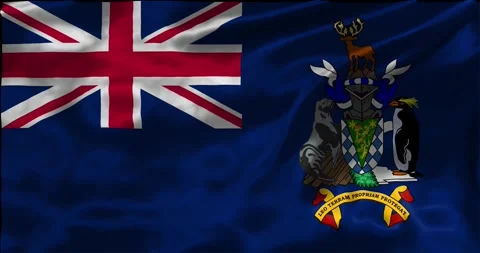 Loop Animation the flag of south georgia and the south sandwich islands, wa.. Stock Footage 275285040
