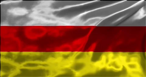 Loop Animation the flag of South Ossetia, waving flag 4k animation footage Stock Footage 275285090