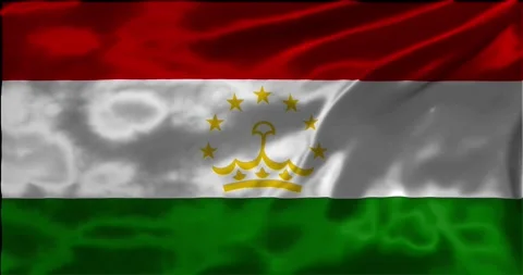 Loop Animation the flag of Tajikistan, waving flag 4k animation footage Stock Footage 275283898