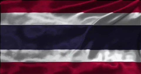 Loop Animation the flag of Thailand, waving flag 4k animation footage Stock Footage 275284249