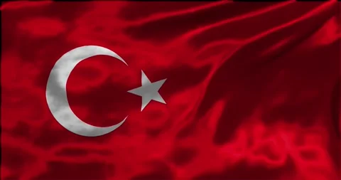 Loop Animation the flag of Turkey, waving flag 4k animation footage Stock Footage 275297957