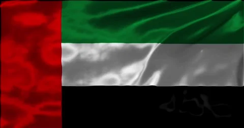 Loop Animation the flag of United Arab Emirates waving flag 4k animation fo.. Stock Footage 275298539
