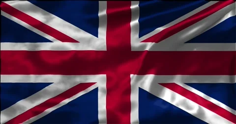 Loop Animation the flag of United Kingdom waving flag 4k animation footage Stock Footage 275298603