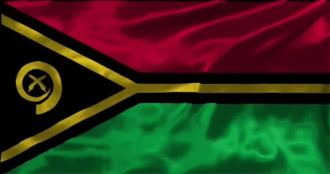Loop Animation the flag of Vanuatu waving flag 4k animation footage Stock Footage 275298809