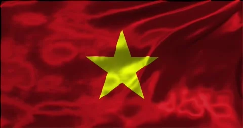 Loop Animation the flag of Vietnam waving flag 4k animation footage Stock Footage 275298842