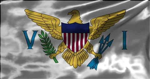 Loop Animation the flag of Virgin Islands waving flag 4k animation footage Stock Footage 275298627