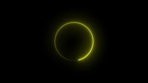 Loop animation of flare light effect on ring.Abstract glowing blue neon cir.. Stock Footage 309383337