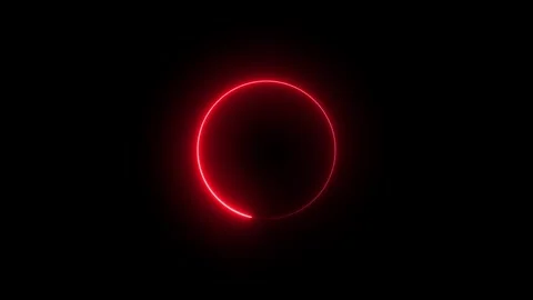 Loop animation of flare light effect on ring.Abstract glowing blue neon cir.. Stock Footage 309385052