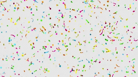 Loop Animation flying confetti on Alpha channel. Stock Footage 278943133