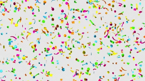 Loop Animation flying confetti on Alpha channel. Stock Footage 278943778