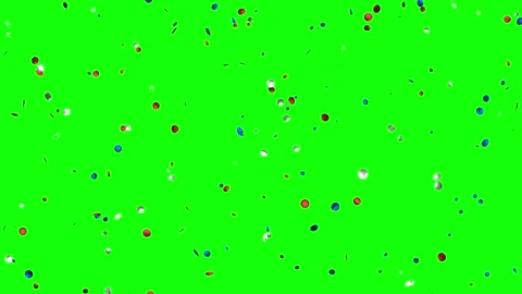 Loop Animation flying red, white, blue confetti on Green Screen. Labor day.  Stock Footage 279876915