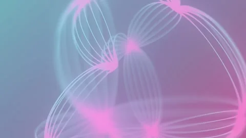 Loop animation of a geometric figure of smooth oval shape. 3d rendering 4K Stock Footage 284661853