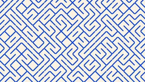 A loop animation geometric line pattern background Stock Footage 337929499