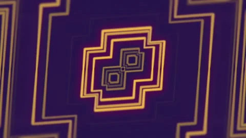 Loop animation with a geometric pattern of moving light lines. 3d rendering 4K Stock Footage 267841284