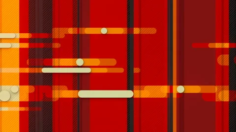 Loop animation of a geometric pattern over colored lines. 3d rendering HD Stock Footage 146070782