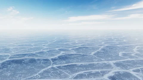 Loop animation of going forward on ice ground, 3d rendering. Video stock 198269647