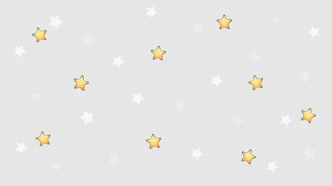 Loop animation with golden stars on transparent background (alpha) Stock Footage 314937271