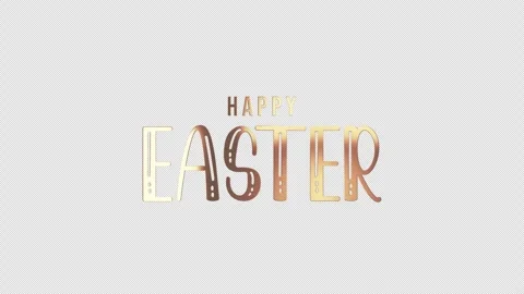 Loop animation of Happy Easter gold text shine light Video stock 296853581