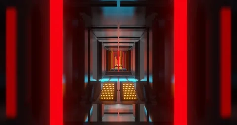 Loop animation of hi-tech style tunnel. Stock Footage 132052296