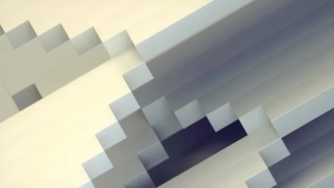 Loop animation with isometric pattern of rectangles in pastel palette. 3d render Stock Footage 306742925