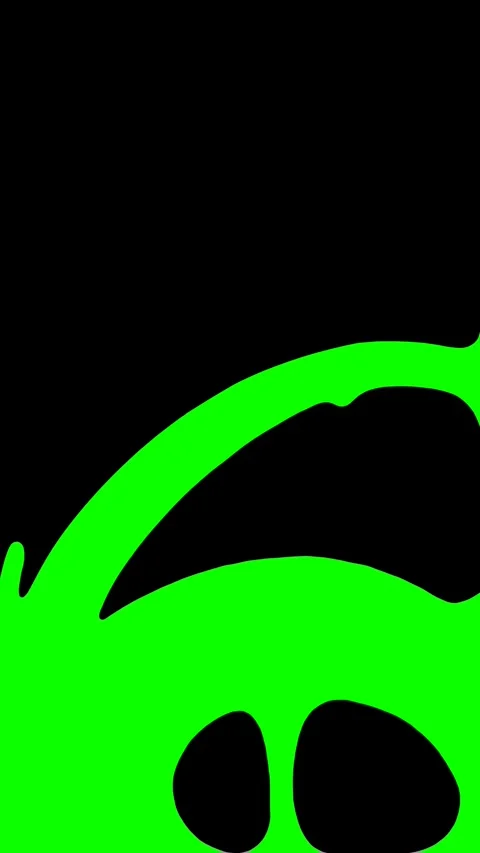 Loop animation with liquid arc lines, acid green oil, red paint, white milk Stock Footage 309385485
