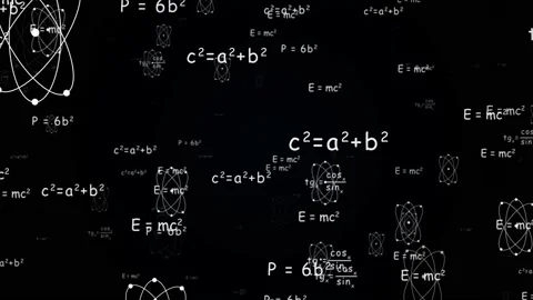 Loop animation of maths and physics formulas flying loop animation background. Video stock 157881746