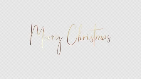 Loop animation of Merry Christmas gold text Stock Footage 295124450