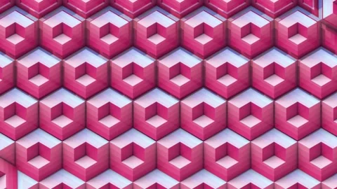 Loop animation with modular cubes forming a relief. 3d rendering Stock Footage 312673981