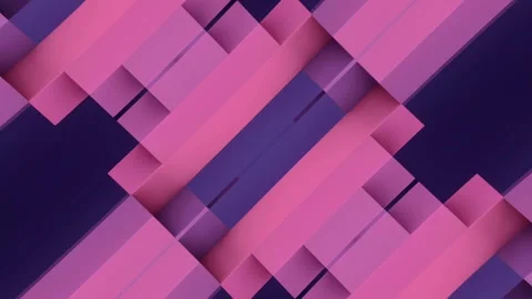 Loop animation with moving pink and purple and minimalist stripes. 3d rendering 스톡 동영상 312673558