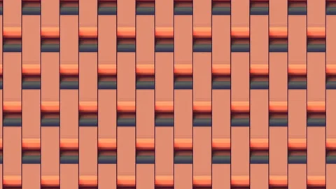Loop animation of moving rectangles with trendy gradient pattern. 3d rendering Stock Footage 157098253