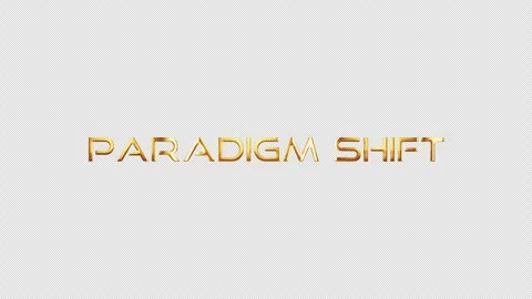 Loop animation of Paradigm Shift golden text shine light Stock Footage 272217654
