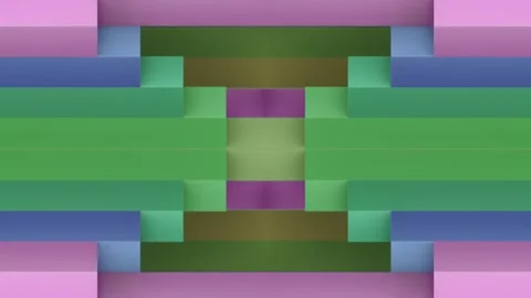 Loop animation with pattern of parallel horizontal stripes. 3d rendering 4K Stock Footage 315531941