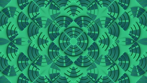 Loop animation of a pattern with a repeating motif of curves. 3d rendering 4K Stock Footage 274475567