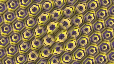 Loop animation of a pattern of square forms changing their structure. 3d render Stock Footage 305446071