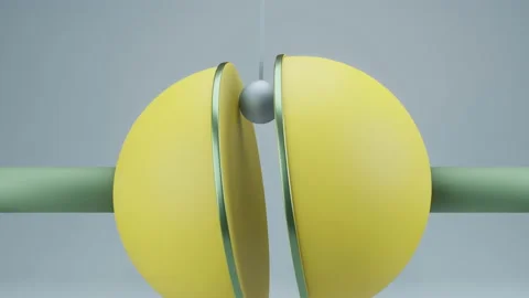 Loop animation pendulum swinging. Computer generated seamless motion Stock Footage 157287755