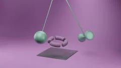 loop animation pendulum swinging, 3d yel... | Stock Video | Pond5
