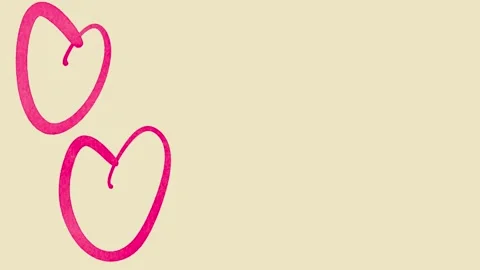 Loop animation pink or purple line heart icon for valentine’s day 스톡 동영상 327461253