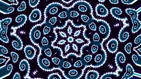 A loop animation psychedelic kaleidoscope background with motion blur effect. Stock-Footage 333840656