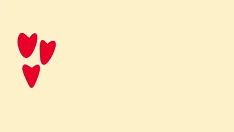 Loop animation red line heart icon for valentine’s day 스톡 동영상 327461236