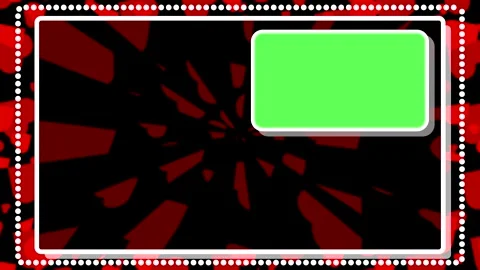 Loop animation of red shapes moving against a black background with a green b Stock Footage 333769439