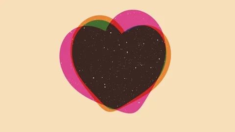 Loop animation with riso print effect. Vintage star frame element.Vintage decora Stock Footage 254884067