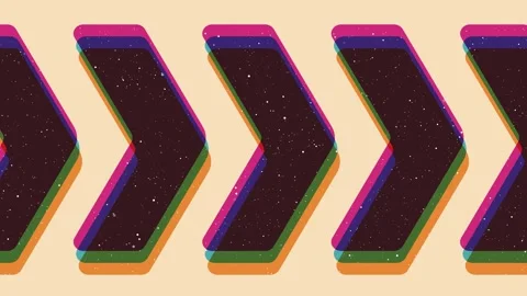 Loop animation with riso print effect. Vintage arrows animation element.Vintage  Stock Footage 254884105