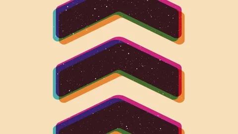 Loop animation with riso print effect. Vintage arrows animation element.Vintage  Stock Footage 254884106