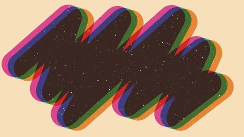 Loop animation with riso print effect. Vintage hand drawn animation element.Vint Video stock 254884114